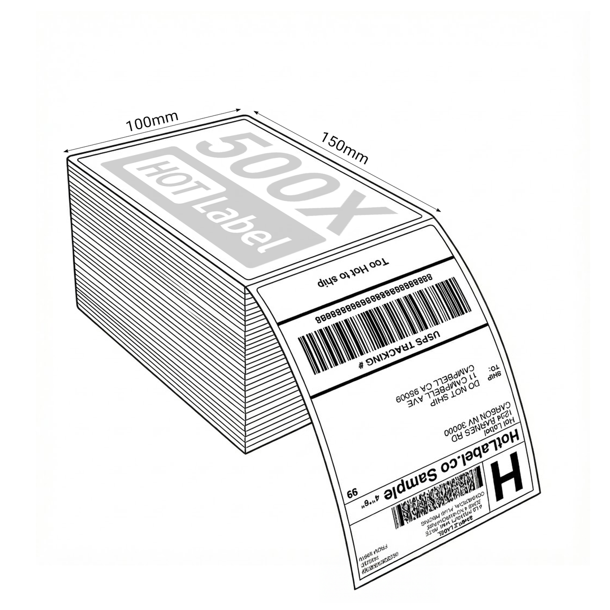 100mm*150mm Thermal Label| Hotlable Australia| Direct Print – HotLabel