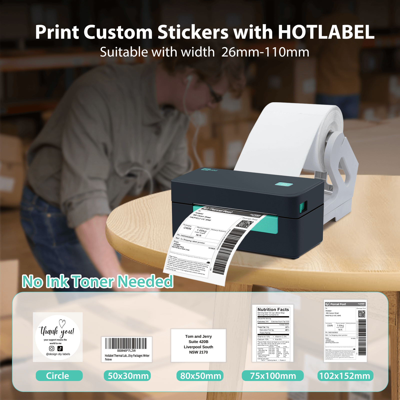 Sample Hot Label Label Hotlabel M9 Mini Thermal Label Printer – HotLabel